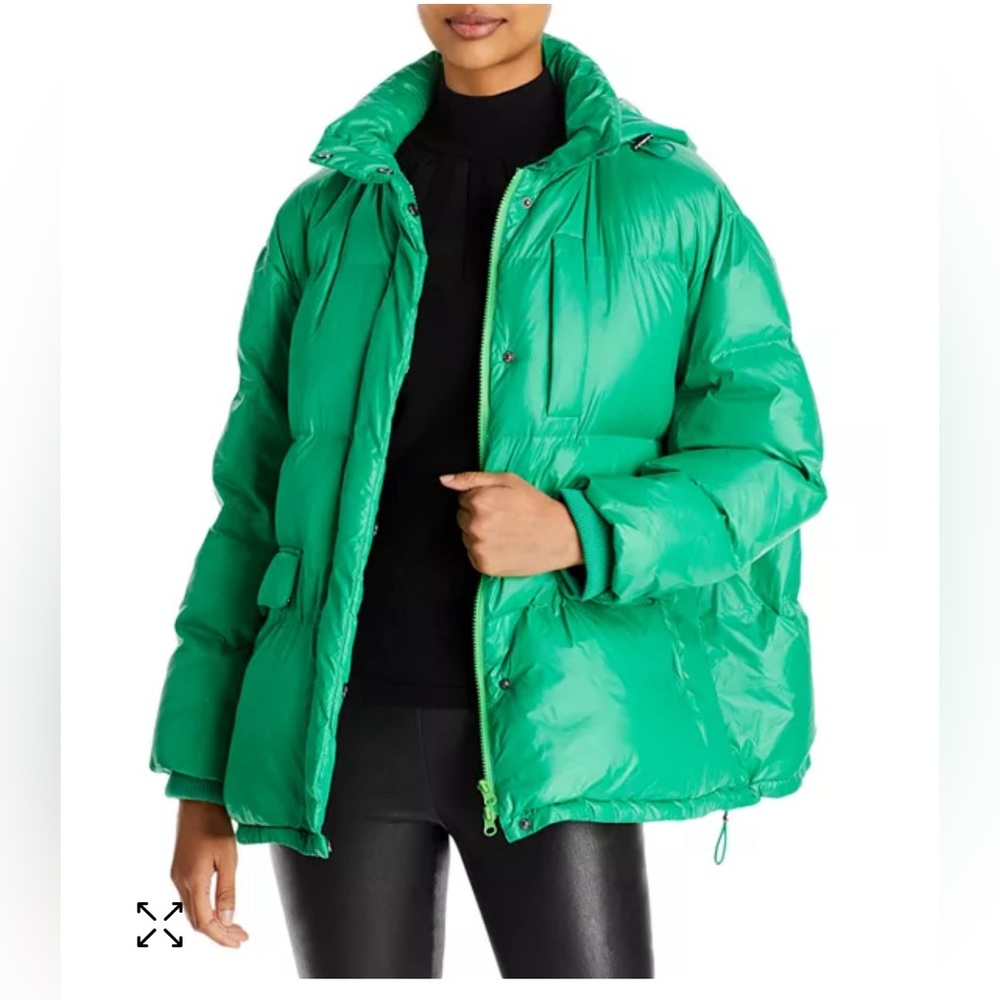 NWT Rails Pacey Hooded Puffer Coat in Shamrock Women’s size Small Oversized